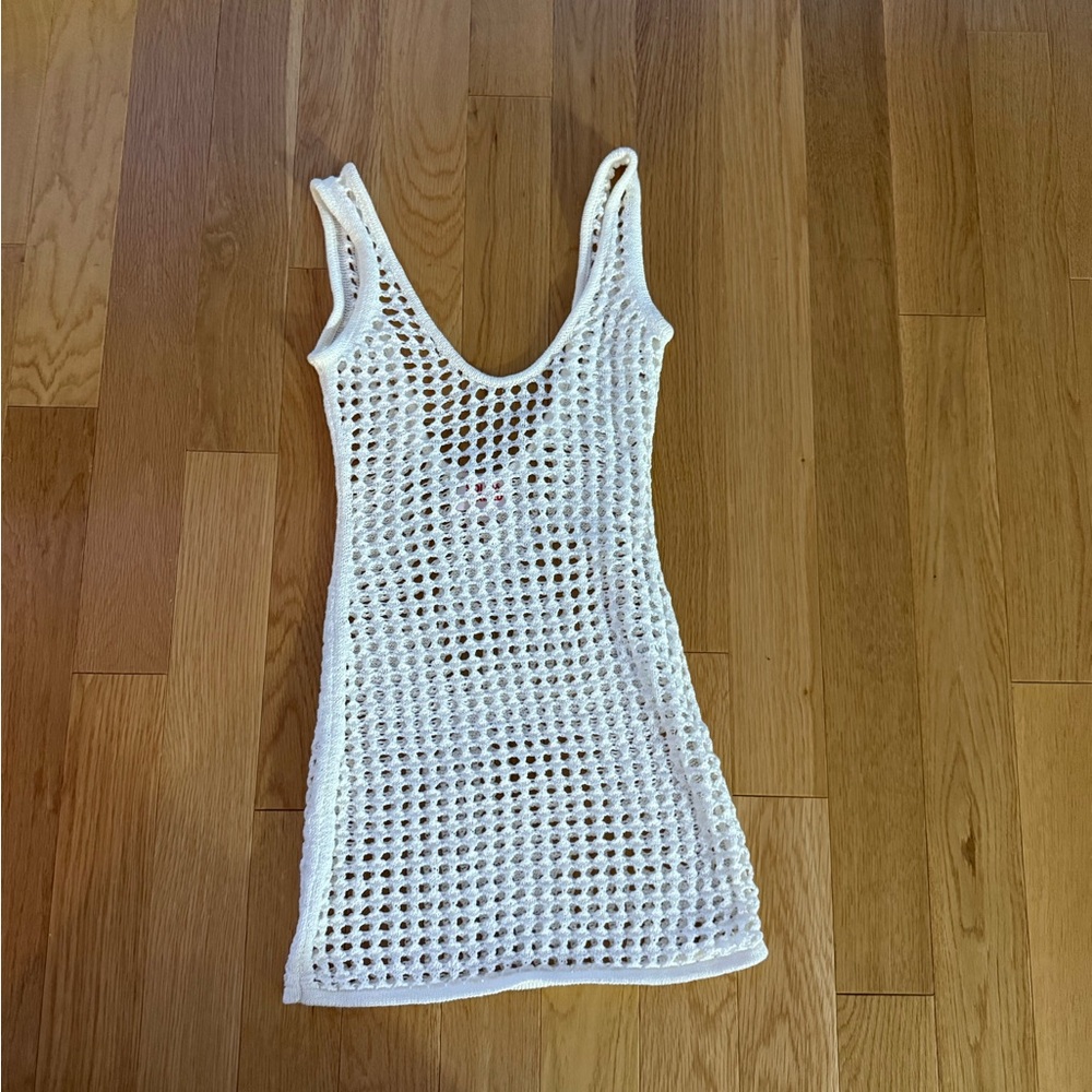 Solid & Striped White Crochet Pali Dress